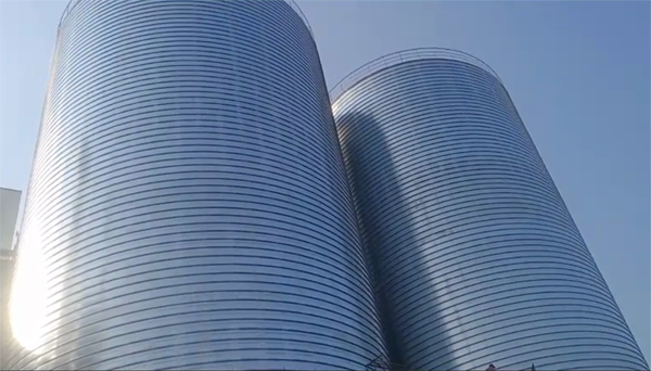 齐干却勒街道2座混凝土高架卷板仓